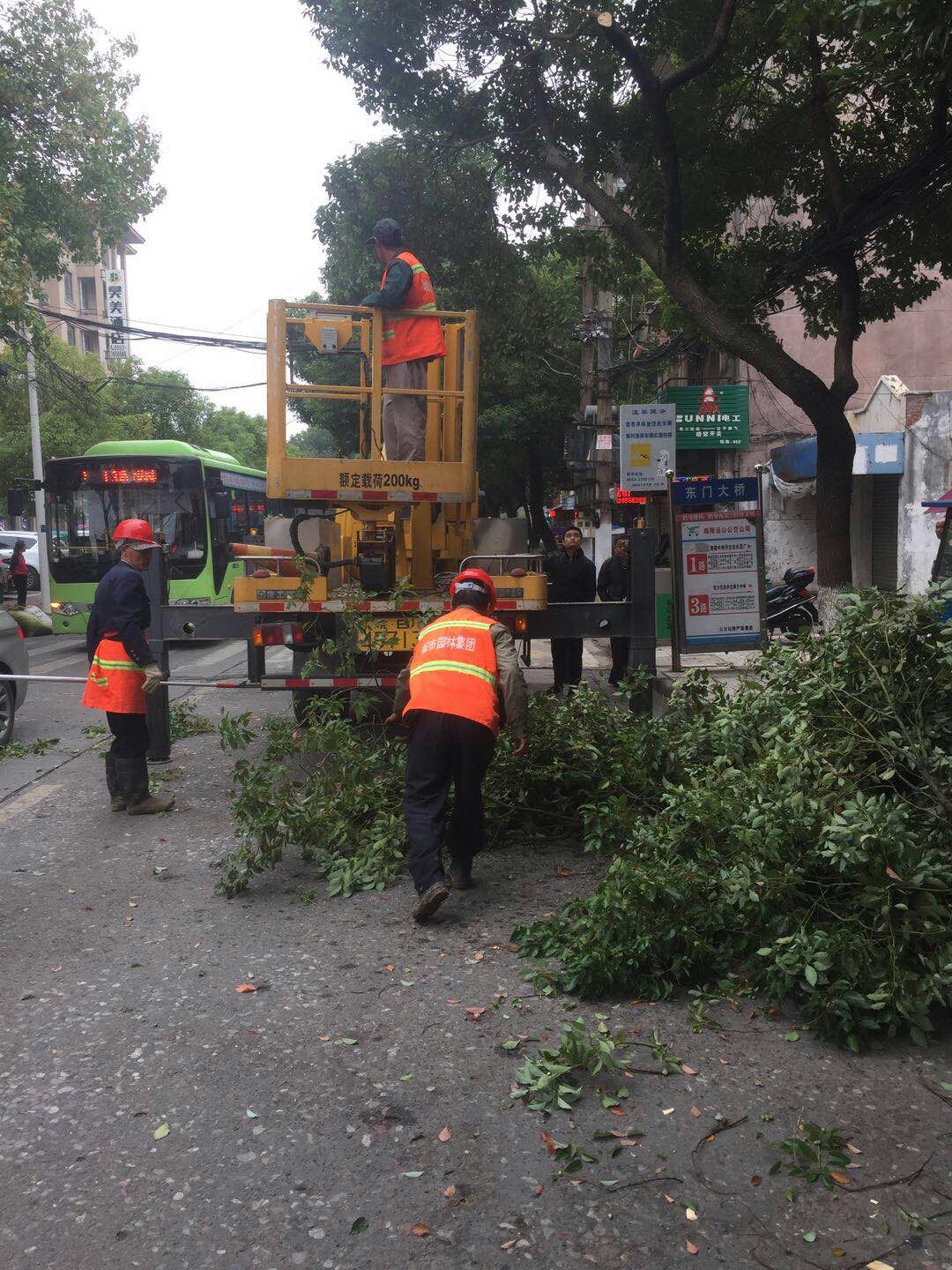 近日，我公司根據(jù)南陵縣市政園林所通知，組織安排人員車輛協(xié)助市政園林所路燈科修剪陵陽路兩側(cè)遮擋路燈照明的樹枝。此項(xiàng)工作持續(xù)了三天，消除了因路燈光照不足帶來的夜間通行安全隱患問題，受到沿線居民一致好評。